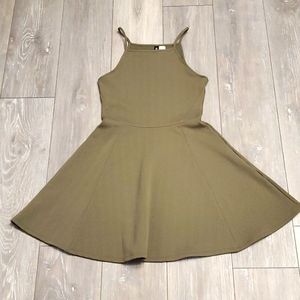 H&M Olive Flared Dress